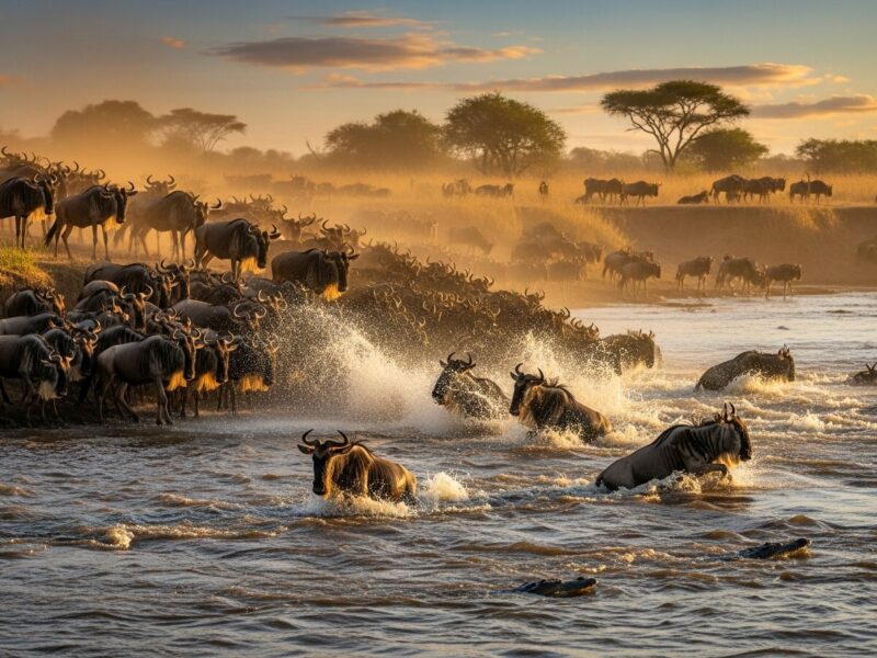 Serengeti Migration Crossing Safari